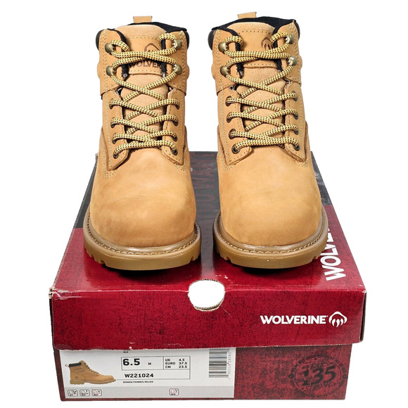 Wolverine Floorhand Women's 6.5M Insulated Steel-Toe 6" Brown Work Boots W221024 - Picture 1 of 14